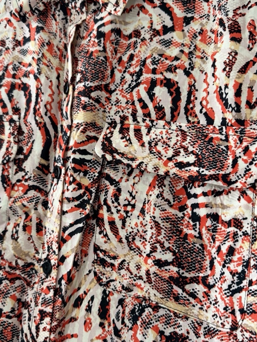 Liverpool Multicolor Abstract Print Button-Up Blouse - Picture 6 of 8